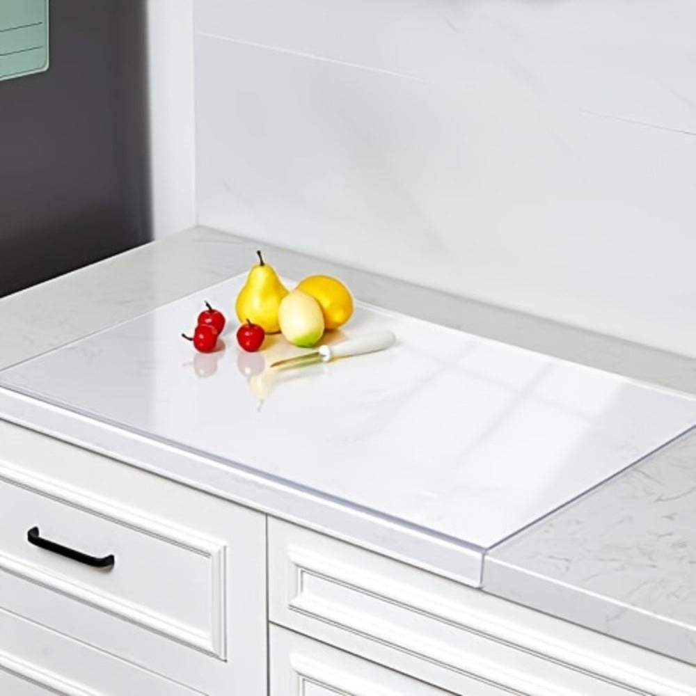 Acrylic Cutting Board Large Anti-Slip 17x23 Inch – Clear & Black Countertop Protector for Kitchen & Restaurant