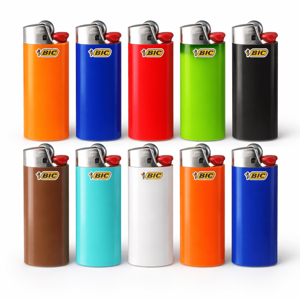 BIC Classic Pocket Lighters Bulk, Assorted Colors, Reliable Windproof Flame for Candles Fireplace Camping Grill