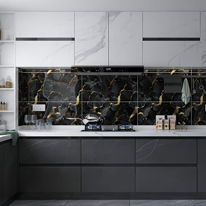 Peel and Stick Wall Tiles 50/100pcs PVC Marble Self Adhesive Vinyl Tile Stickers for Bathroom Kitchen Living Room