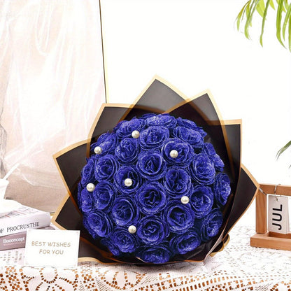 Artificial Flowers Flash-Shine Rose Bouquet in 24 or 36-Piece Sets across Five Color Options