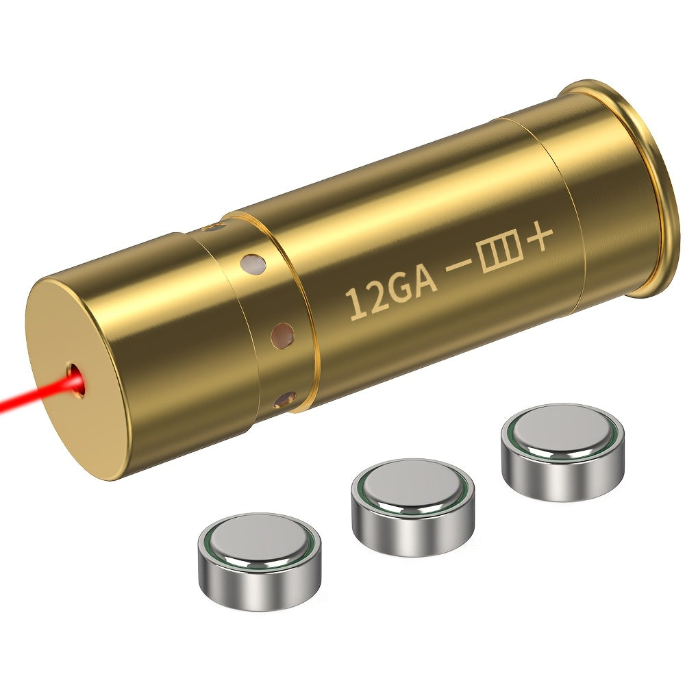 Red Laser Bore Sighter Multi-Caliber Firearms Calibration Tool 9mm 45ACP 308Win 223Rem 12GA 7.62 38SPL 44Mag Battery Included for Shooting