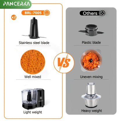Electric Vegetable Chopper Food Processor - Mini Electric Food Chopper Blender for Kitchen, Baby Food Maker