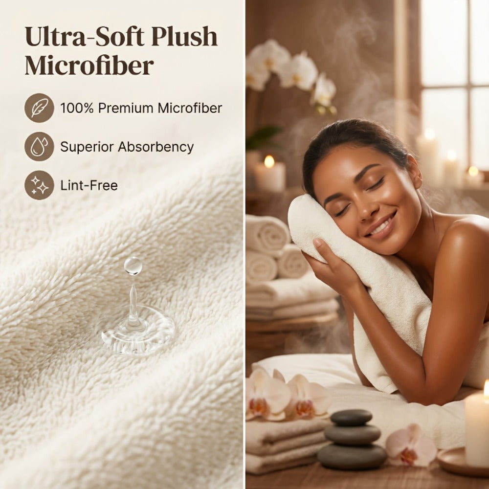 Microfiber Facial Towels 6 Pack, Professional Split-Fiber Esthetician Face Towels for Facials, Mask Removal & Spa