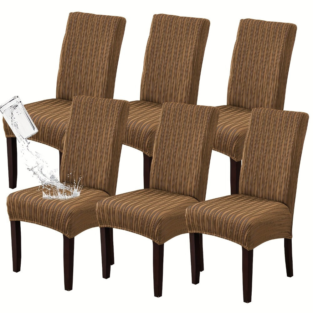 Dining Chair Covers Stretch Slipcovers Set of 4 or 6, Stain Resistant Removable Chair Protector for Home Kitchen Restaurant Wedding