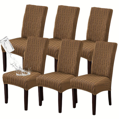 Dining Chair Covers Stretch Slipcovers Set of 4 or 6, Stain Resistant Removable Chair Protector for Home Kitchen Restaurant Wedding