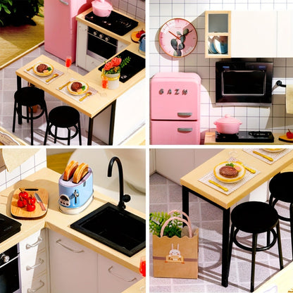 DIY Miniature Dollhouse Kit with Dust Cover Small, Mini House Model No Glue with the Listed Color, Size or Set Options for Everyday Use