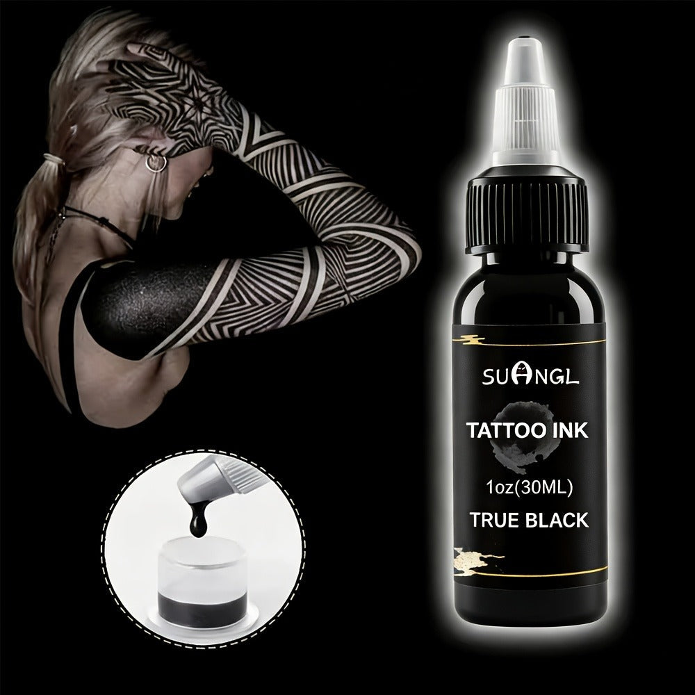 Tattoo Ink Black and White 1.01oz Bottle Options with Single, Two-Bottle and Mixed Color Sets