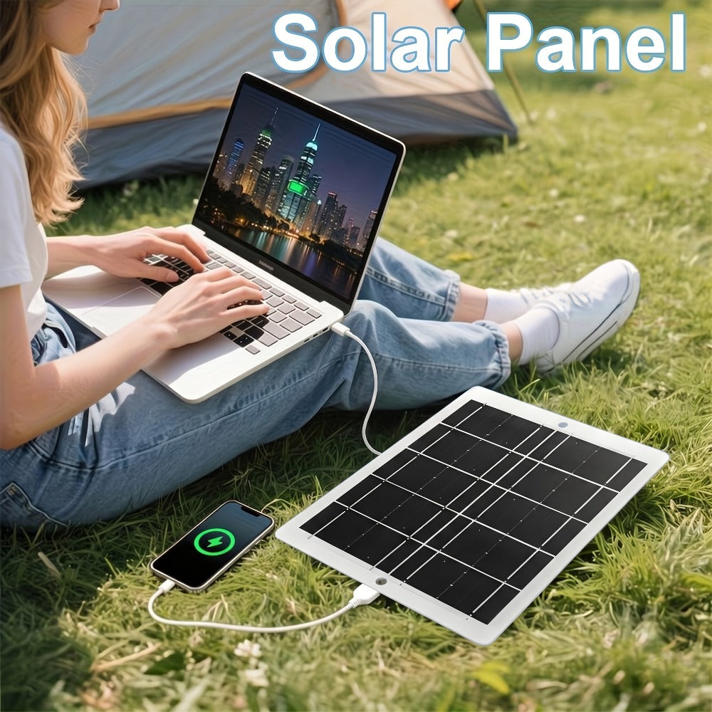 Outdoor Solar Phone Charger 5V USB 2.5A, Portable Solar Charging Panel for Camping Hiking Backpacking