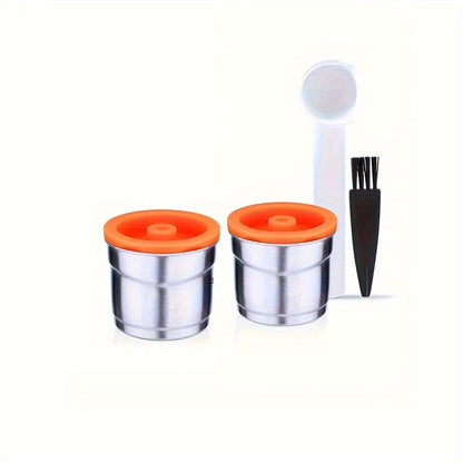 Reusable Coffee Filter Capsule for Illy Y3.2 & X7.1 Machines, Stainless Steel Refillable Coffee Pod Cup with Tamper
