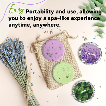 Shower Steamers Gift Set 6 Pcs Individually Wrapped – Natural Essential Oil Aromatherapy, for Bath Time, Home Spa and Personal Care