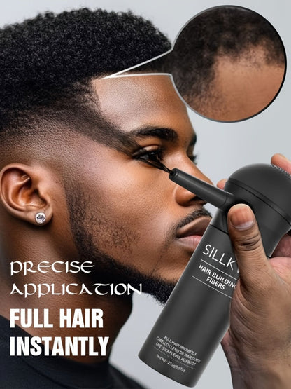 Hair Fibers Spray Applicator Kit Instant Thickness for Thinning Hair & Bald Spots SILLKVA for Makeup, Travel and Everyday Vanity Use