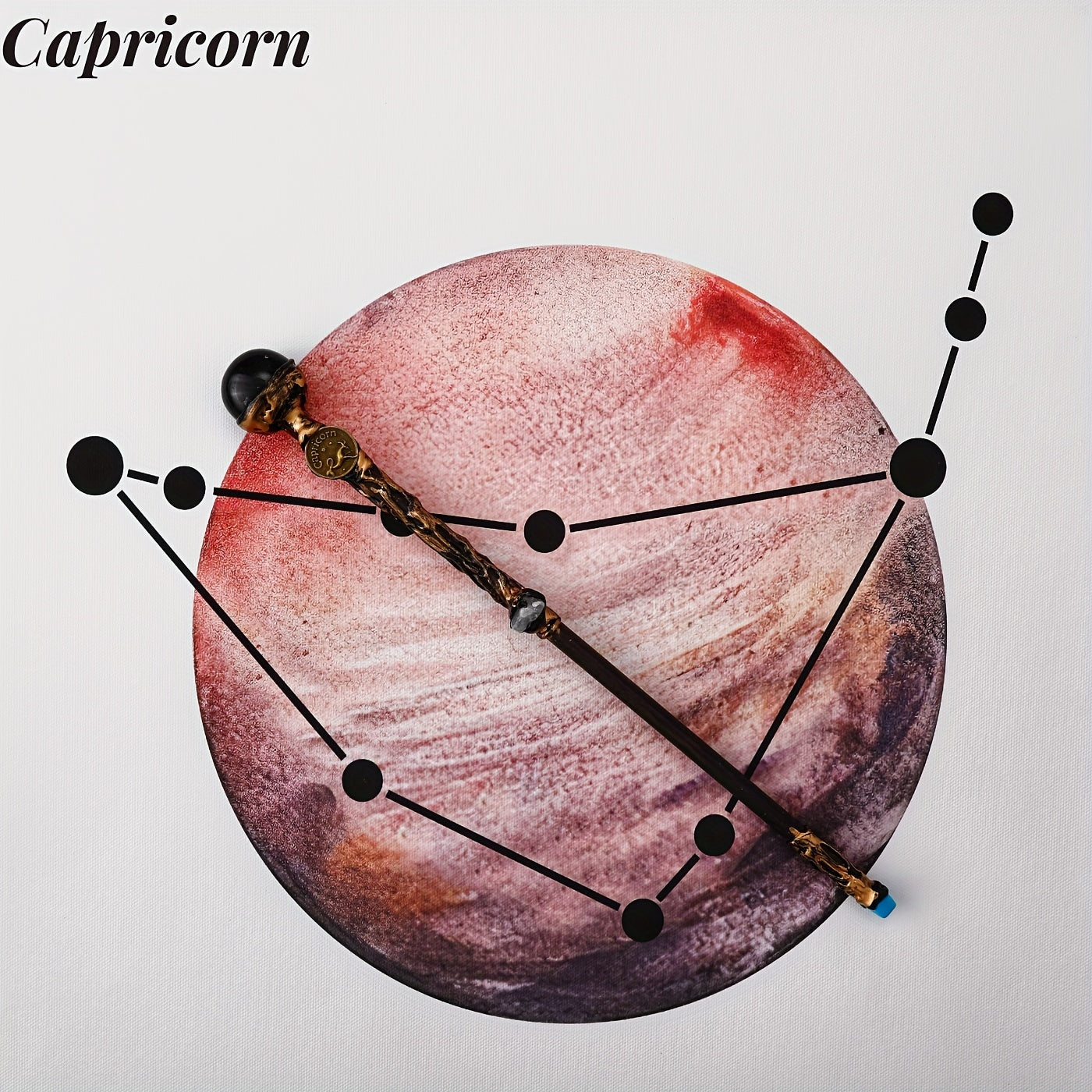 Zodiac Crystal Magic Wand with Gift Box – Handmade Astrology Wand All 12 Signs Aries Taurus Gemini Cancer Leo Virgo Libra Scorpio
