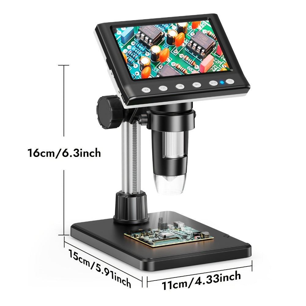Digital Coin Microscope 4.3 Inch IPS Screen for Adults Coin Magnifier with 8 LED Lights 32GB for an Everyday Personal Care Routine