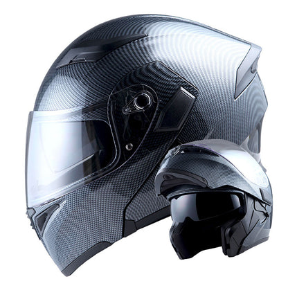 Motorcycle Helmet Modular Flip-Up Full-Face Shell with Dual Visors, S-XL Sizes and Arrow, Storm or Glossy Styles