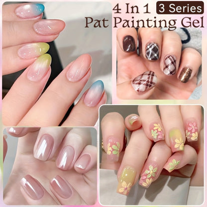 Gel Nail Polish 4-in-1 3-Piece Sets for Ombre, Stamping, Painting and Powder Art, 2 Options