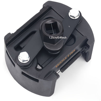 Adjustable Oil Filter Wrench 2-Jaw Reversible – Universal U-Shaped Multi-Function Stainless Steel with Hex Socket & Adjustment Knob