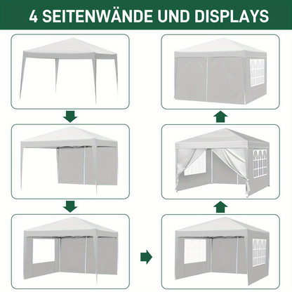 Instant Canopy 10x10 FT Oxford Fabric UPF50+ Sidewalls Commercial for Garden, Patio and Yard Use