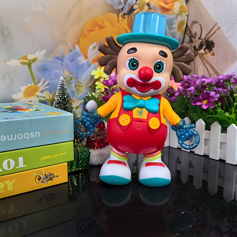Dancing Clown Toy Doll with Light & Music, Swinging Fidget Toy for Kids Boys & Girls, Funny Weird Halloween Decoration