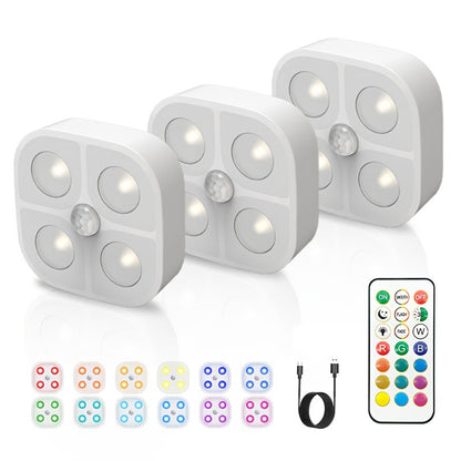 Puck Lights Rechargeable RGB with Charging Station - Motion Sensor Under Cabinet Lighting for Home Cooking, Dining and Outdoor Meals