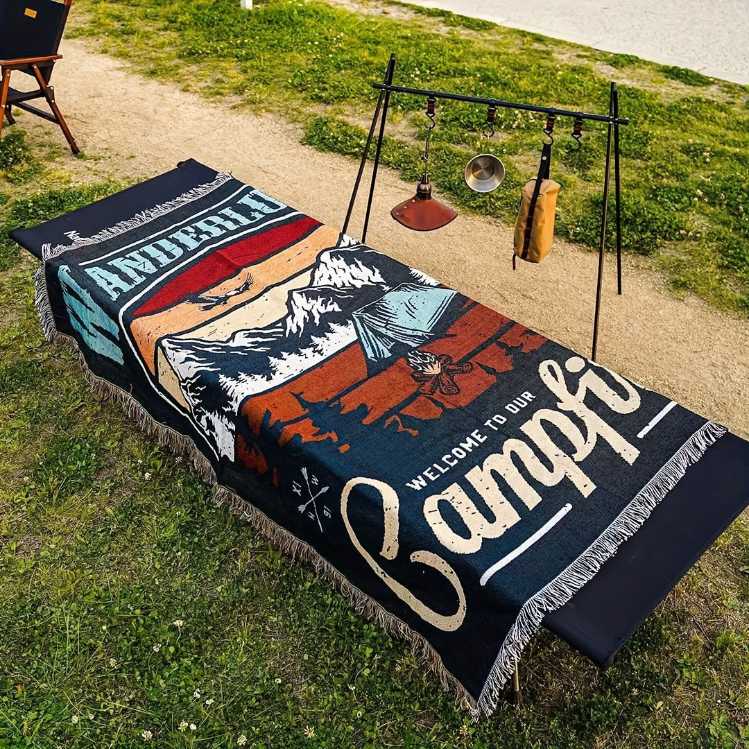 Reversible Blanket Bohemian Style | Picnic Blanket Sofa Throw Camping Mat Tapestry Outdoor Backdrop