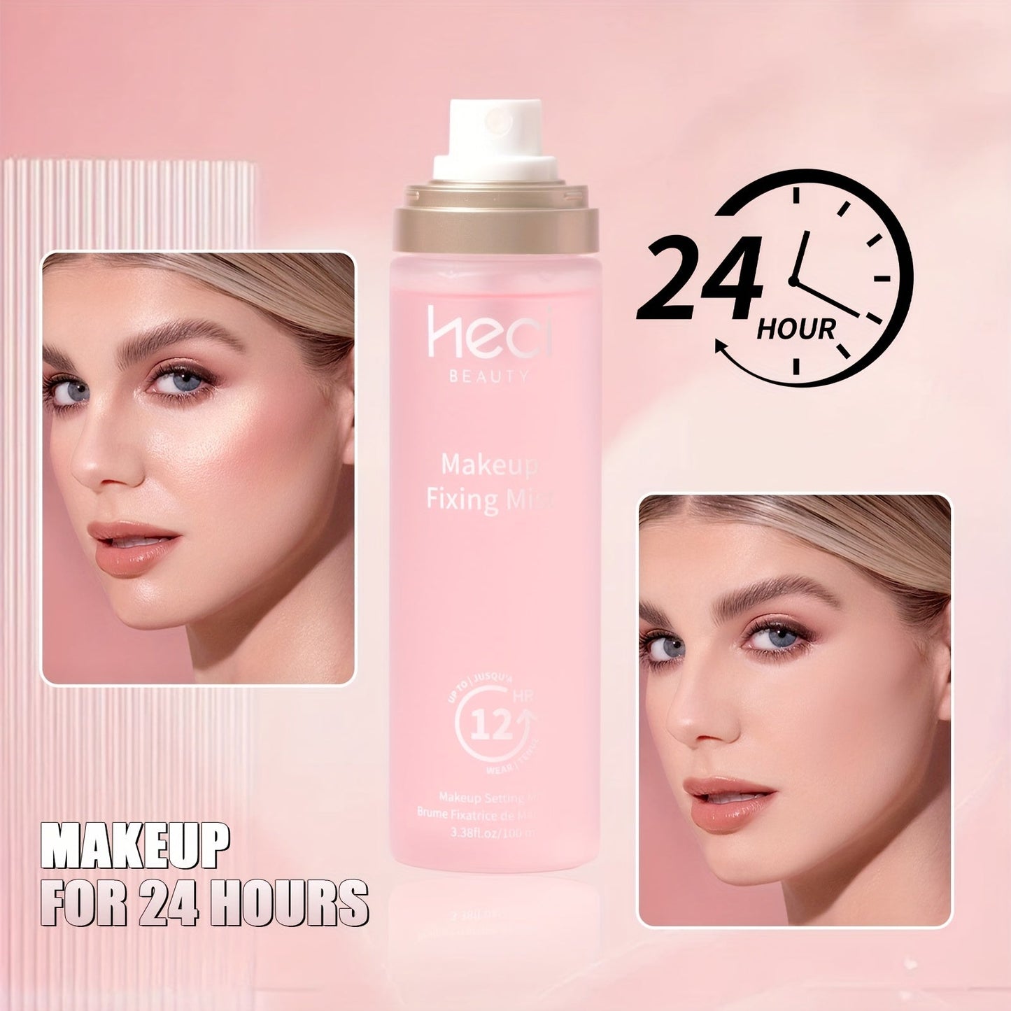 3-in-1 Makeup Setting Spray Prime Hydrate & Set Long-Lasting Waterproof Sweat-Proof Moisturizing Face Mist