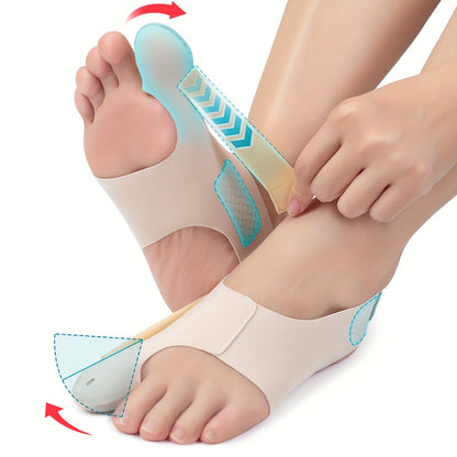 Big Toe Separator Sock Pair in Medium or Large with Adjustable Strap, Toe Loop and Low-Profile Sleeve