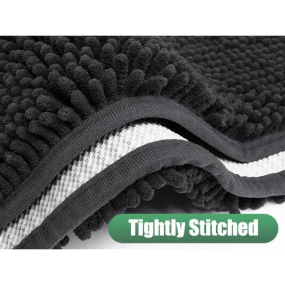 Chenille Doormat Absorbent Non-Slip Washable Indoor Outdoor Mat – Soft Shaggy Entryway Rug for Muddy Paws