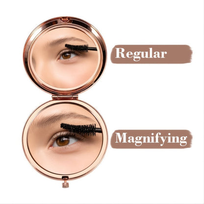 Rose-Gold Granddaughter Compact Mirror with Regular and Magnifying Views, Engraved Message and 2.9 x 2.6-Inch Case