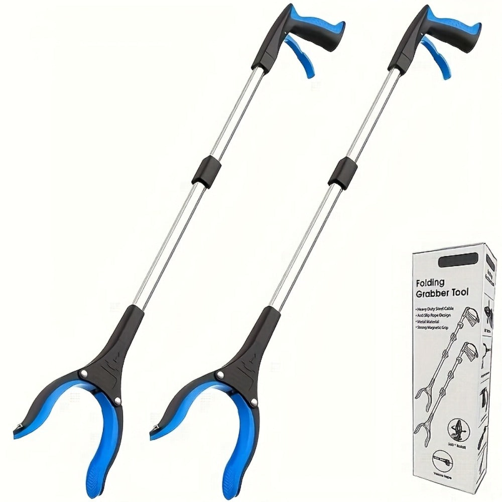 Reacher Grabber Tool Foldable with Magnetic Tip – Long Reach Pickup Helper for Seniors, Lightweight Picker Upper for Home, Kitchen, Garden