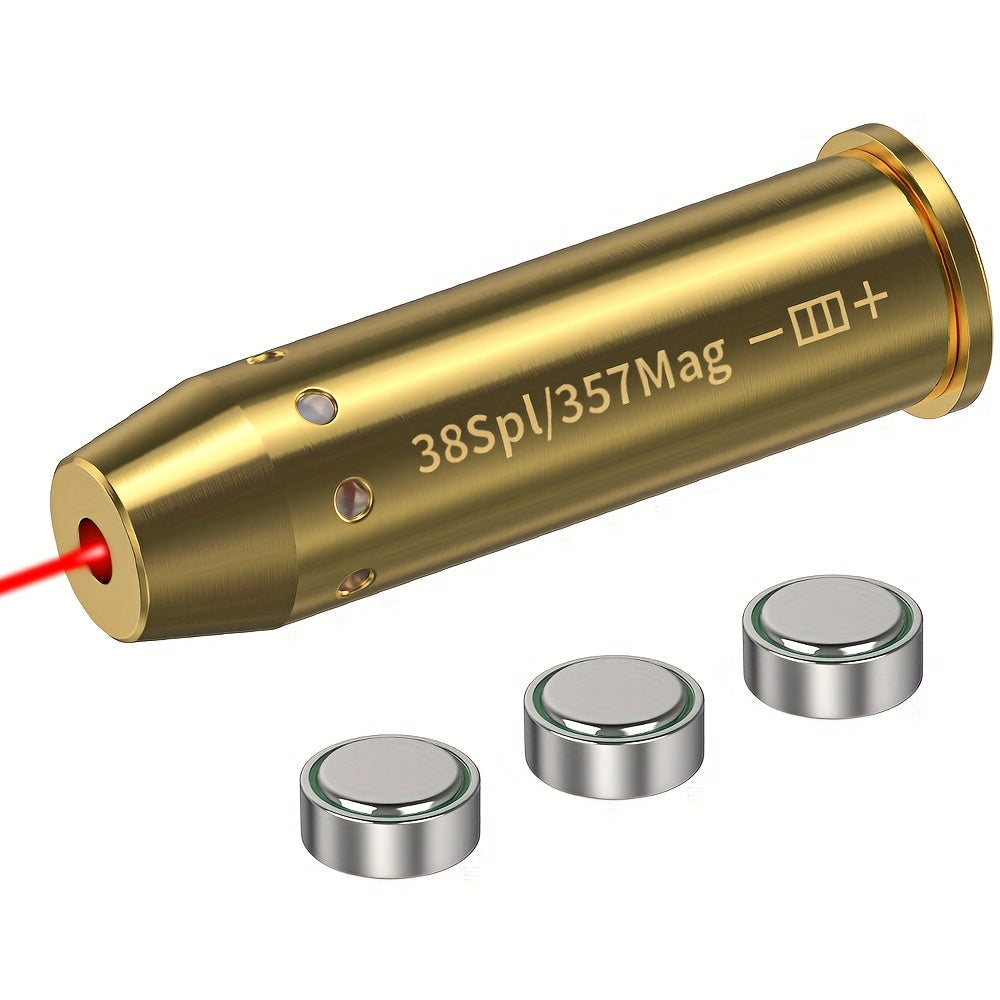 Red Laser Bore Sighter Multi-Caliber Firearms Calibration Tool 9mm 45ACP 308Win 223Rem 12GA 7.62 38SPL 44Mag Battery Included for Shooting