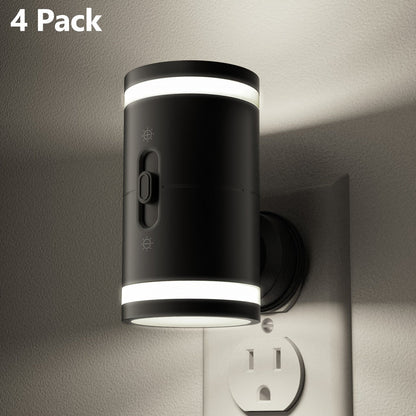 LED Night Light Plug In Dusk to Dawn Sensor, 5-120LM Adjustable Brightness, 3 Color Temperatures