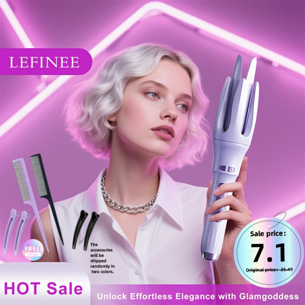 Automatic Curling Iron 32mm Essential Oil Coating, for Home, Travel and Salon Hair Styling