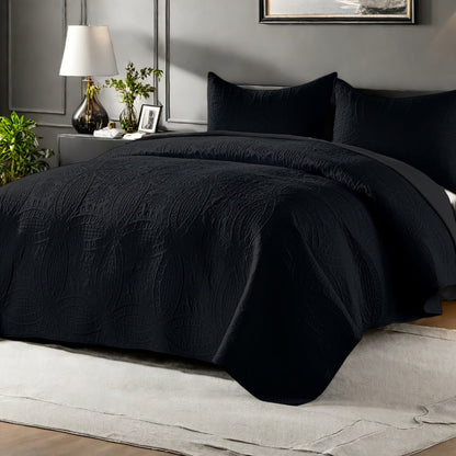 Quilt Set 2-3pcs – Lightweight Microfiber Bedspread Coin Pattern Coverlet All Seasons Twin Full Queen King Cal King