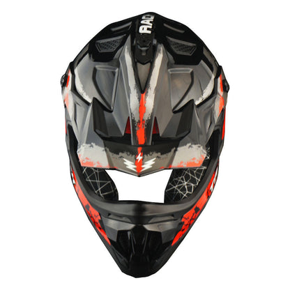 Motorcycle Helmet 1STORM Dirt-Bike Full-Face Shell with Peak Visor, XS-XXL Sizes, Padded Liner and Graphic Styles