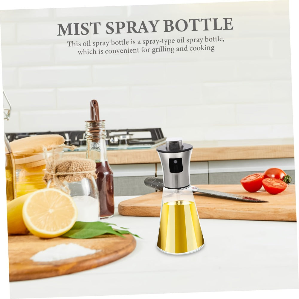 Oil Sprayer for Cooking Stainless Steel, Pressurized Glass Olive Oil Spray Bottle for Kitchen BBQ Grilling Baking Air Fryer