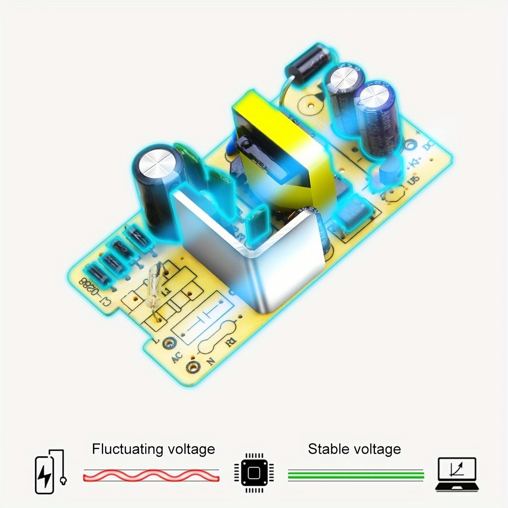 Fixed 12V 3A AC/DC Power Adapter with 36W Label, US Plug and Ten Interchangeable Connector Tips