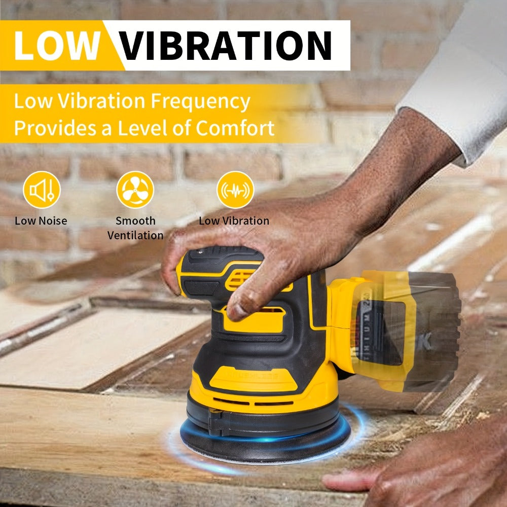Cordless Orbital Sander Compatible with DeWalt DCB Battery for Entryways, Bedrooms and Living Spaces