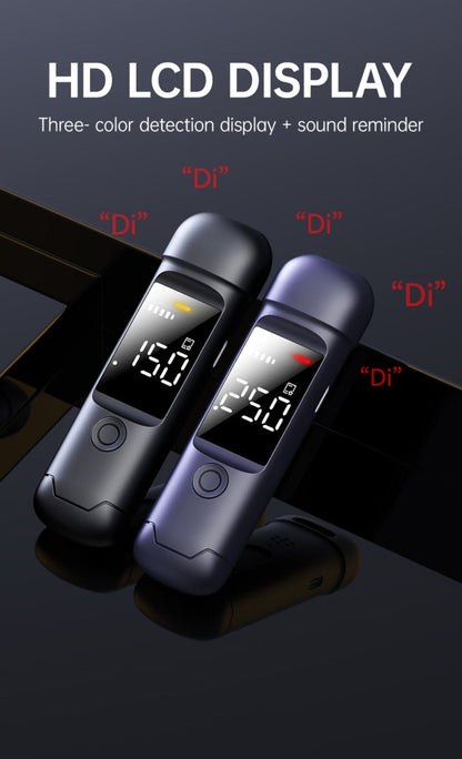 USB Rechargeable Breathalyzer with LCD Display, Portable Personal Alcohol Tester, 200mAh Battery