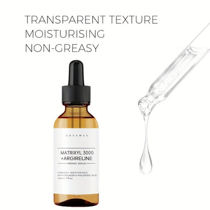 Face Serum with Matrixyl 3000, Argireline, Collagen and Hyaluronic Acid in a 30ml Amber Dropper Bottle
