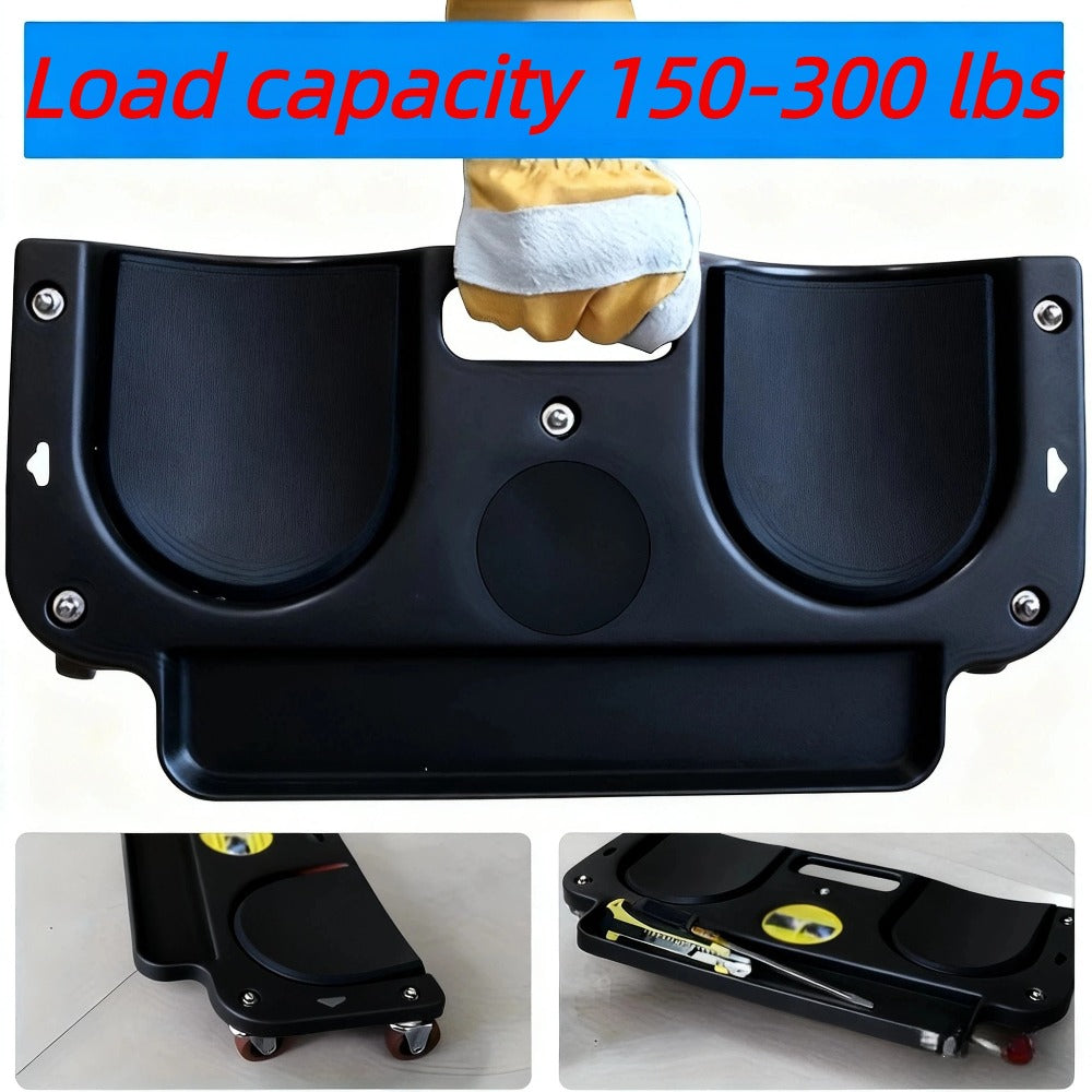Rolling Knee Pad with Wheels & Built-In Tool Tray – Cushioned Kneeling Platform for Mechanics, Carpenters & Flooring Work