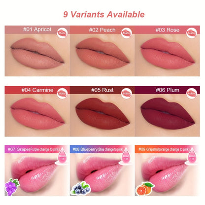 Lipstick Set, Mirsist 6-Piece Lip-Shaped Color Collection with Three Numbered Shade-Group Options