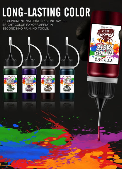 Liquid Body Paint Temporary Tattoo Ink – 7 Vibrant Colors, Fast-Drying Waterproof Formula, Plant-Based Squalane, Skin-Safe for Festivals