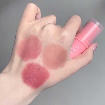 Matte Cream Blush Stick Set 3pcs Multifunctional, Waterproof Non-Greasy Formula, Blendable Color for Cheeks Lips & Eyes