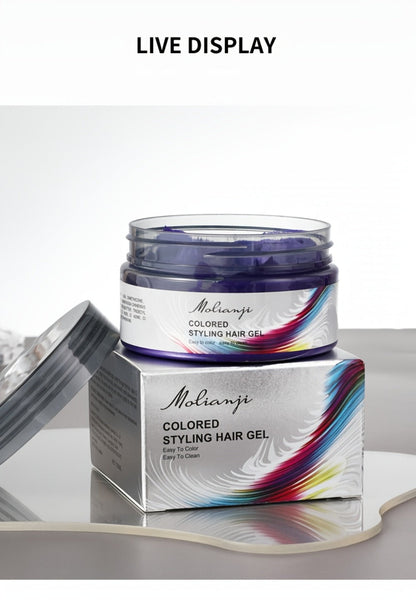 Hair Color Wax Temporary Hair Dye 3.53oz, 9 Vivid Shades, Easy Wash, Non-Damaging for Everyday Face, Beard and Body Grooming