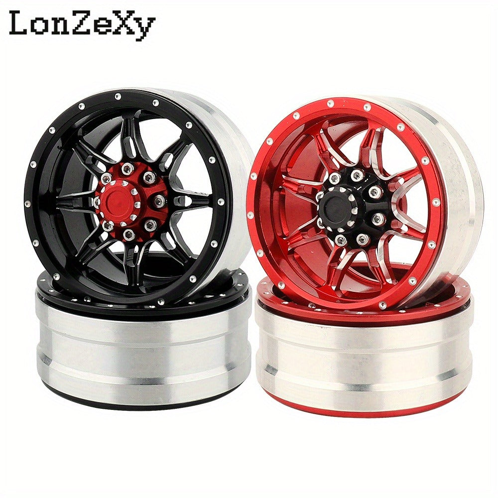 1.9" Beadlock Wheel Rims for RC Crawler 4pcs with the Listed Color, Size or Set Options for Everyday Use