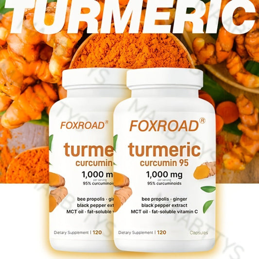Curcumin 6-in-1 Capsules with 95% Active Curcumin, Vitamin C & Probiotics, 120 Capsules 120-Day Supply