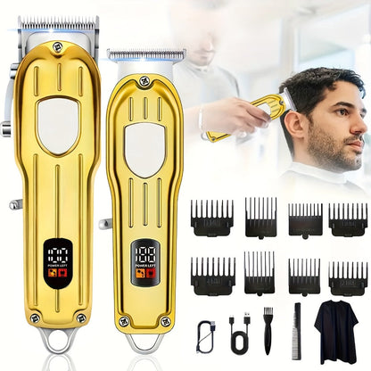 T-Blade Trimmer Set 2 or 3 Piece - USB Rechargeable Hair Clipper Beard Trimmer & Sideburns Shaver