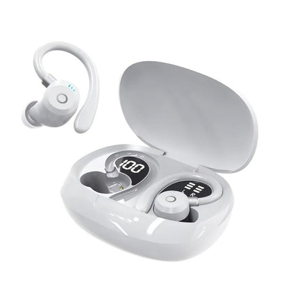 Wireless Earbuds Stereo In-Ear with LED Display Case, Touch Controls and Black, Blue or White Options