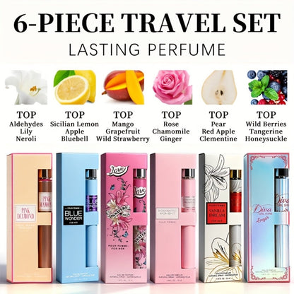 Perfume Gift Set Six 35ml Eau de Parfum Sprays in Individual Boxes and Open Display Carton for Women