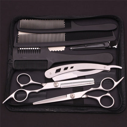 Professional Hair Cutting Scissors & Thinning Shears Set 6.0 Inch – 4CR Stainless Steel 62HRC, 20-30% Thinning Rate